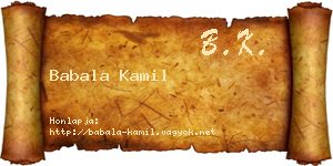 Babala Kamil névjegykártya